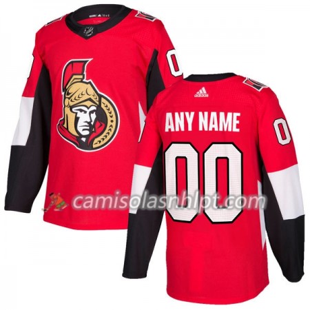 Camisola Ottawa Senators Personalizado Adidas 2017-2018 Vermelho Authentic - Homem